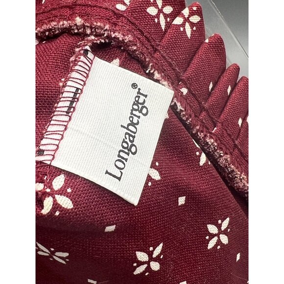 Longaberger 6" Handwoven Handled Basket With Fabric Liner & Plastic Protector - Picture 6 of 9